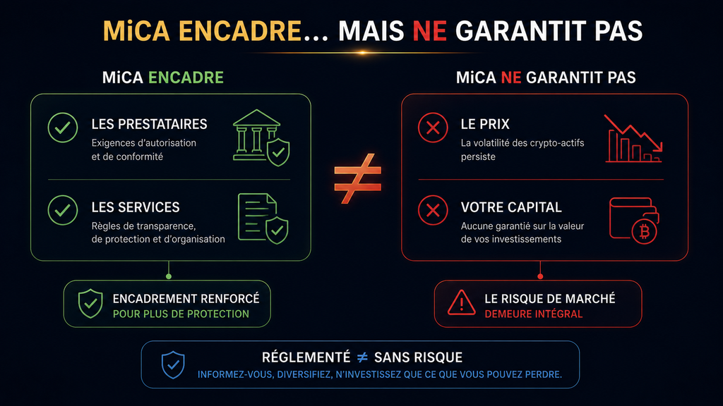 Bitcoin dans son patrimoine : MiCA encadre les prestataires crypto mais ne garantit ni les prix ni le capital